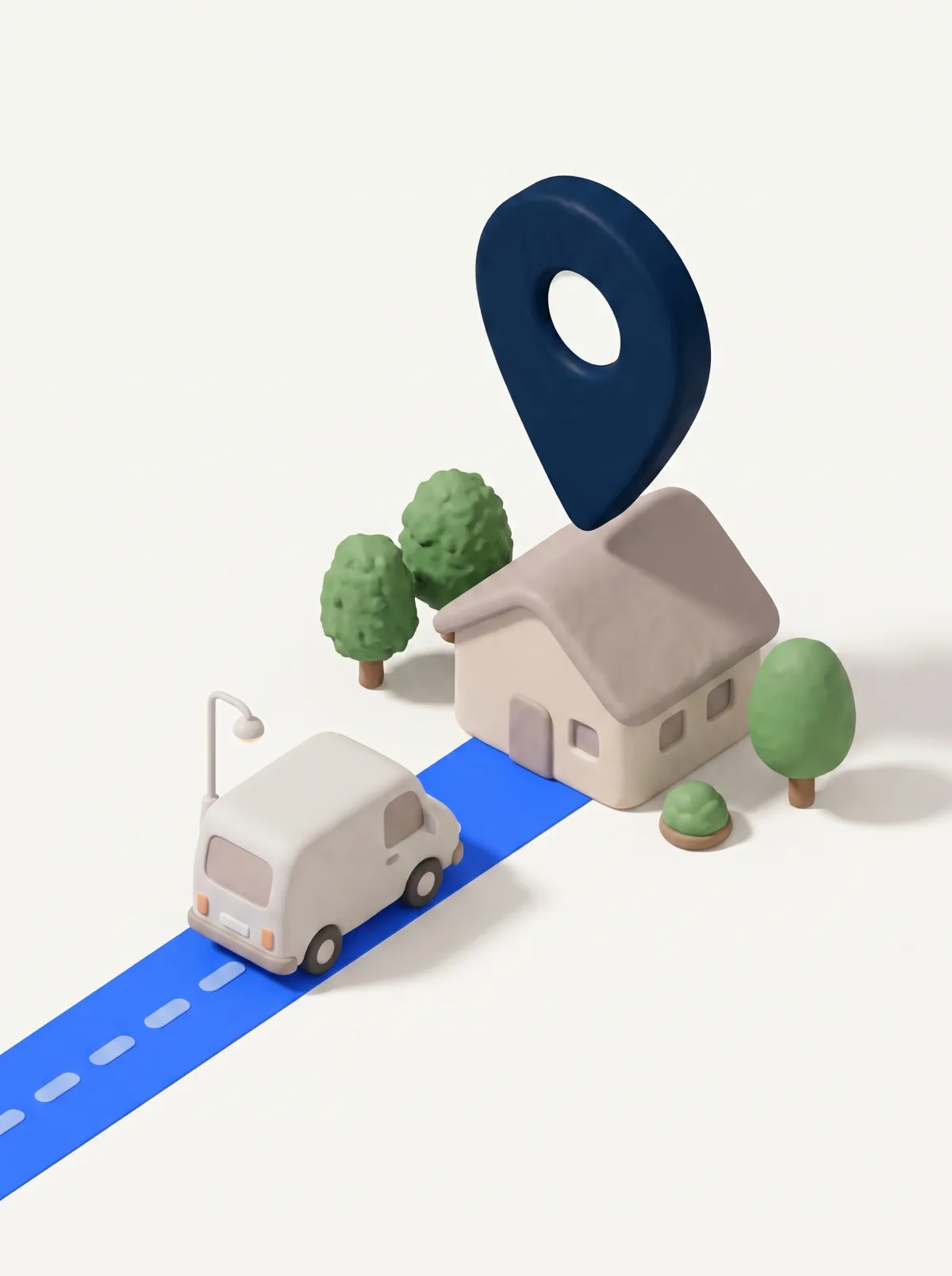 Service Tracking — van driving on route